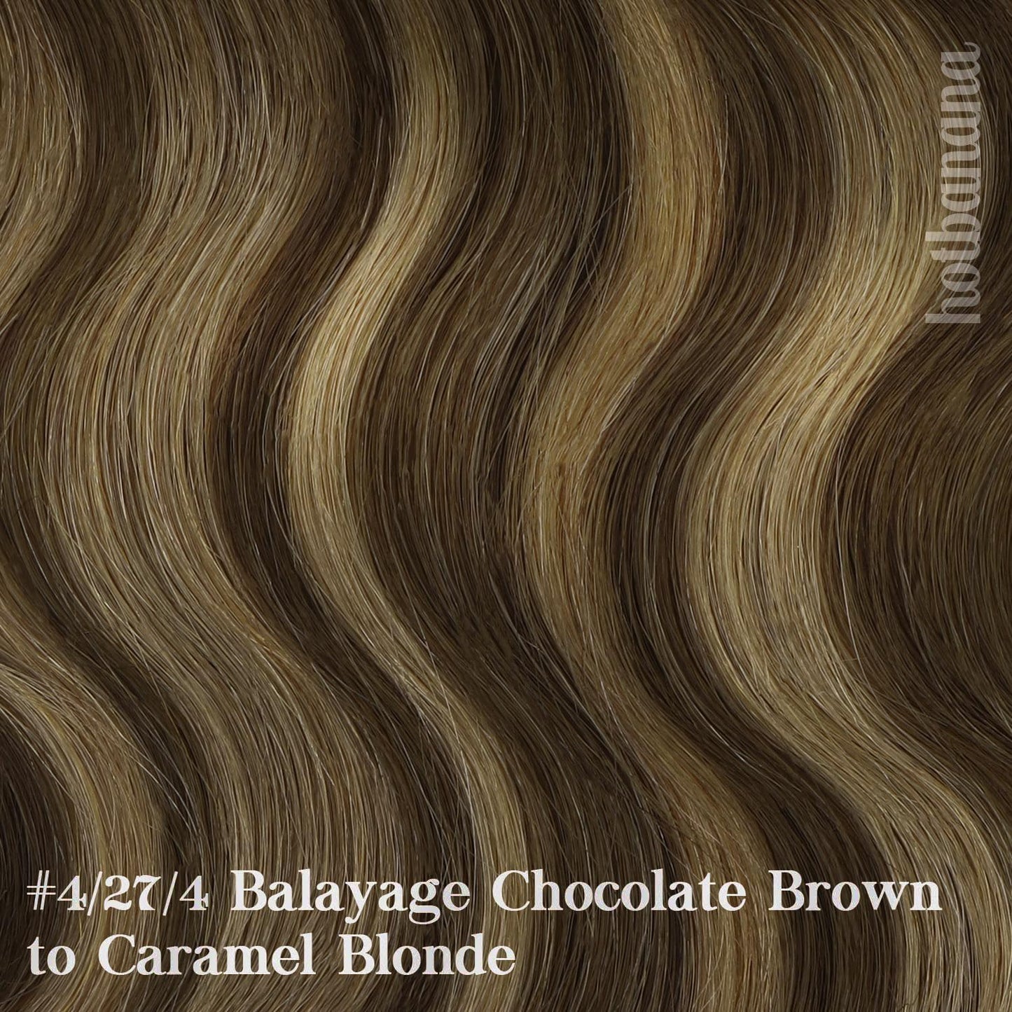 HOTBANANA Human Hair Clip in Hair Extensions, Balayage Chocolate Brown Mixed Caramel Blonde 120g Clip in Hair Extensions Real Human Hair Straight Remy Hair Clip Ins Dark Roots Ombre 22 Inch 7pcs