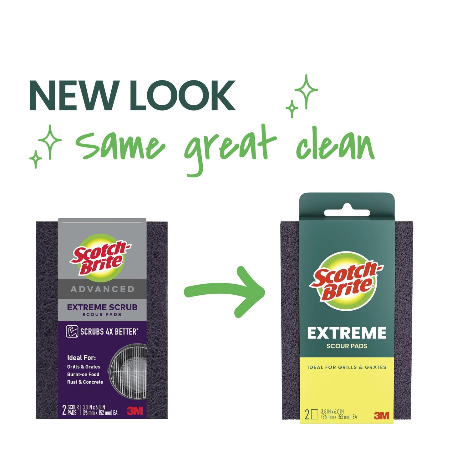 Scotch-Brite Advanced Extreme Scrub, Ideal for Grills and Grates, 12 Scour Pads