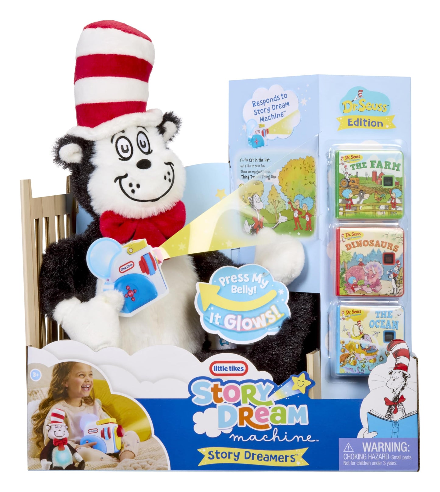 Little Tikes Story Dreamers Cat in the Hat Plush, Storytime, Books, Audio Play Character, Gift and Toy for Toddlers and Kids Girls Boys Ages 2-5 Years