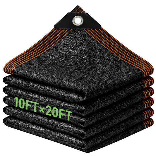 10x20FT Sunblock Shade Cloth Net - UV Resistant Garden Shade Netting Cover - 75% Sunblock Shade Mesh Tarp with Grommets for Garden Plant Flower Greenhouse Chicken Coop Barn Kennel
