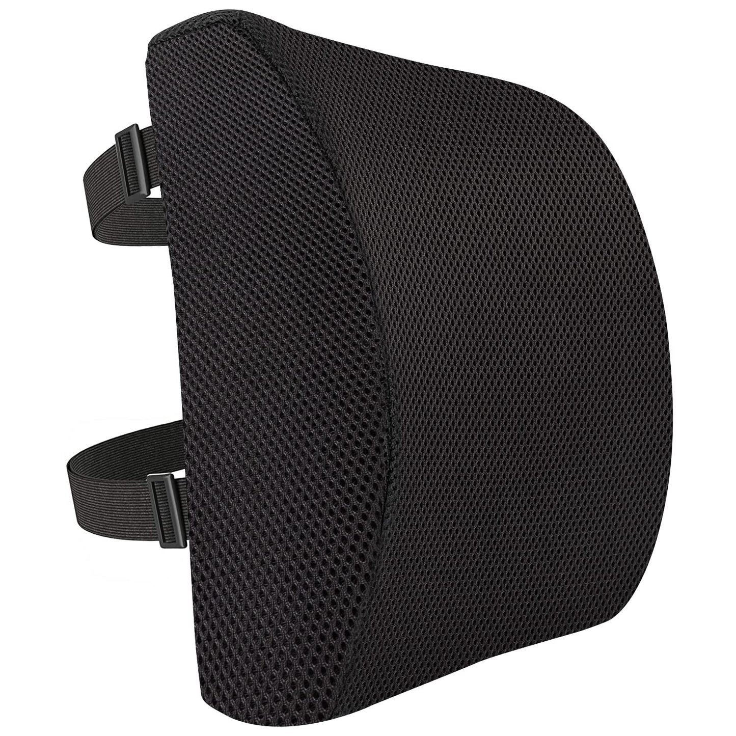 Amazon Basics Comfortable Back Support Cushion for Office Chairs, Memory Foam, Black
