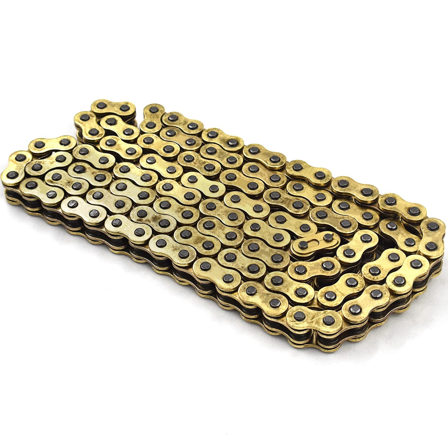 Gold 520 O-Ring Drive Chain 120 Links Replacement for Honda Suzuki 520 X 120 with Masterlink