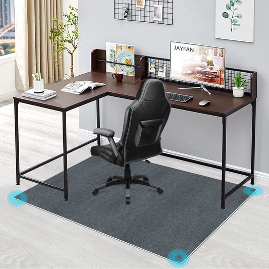 Office Chair Mat Carpet Floor Mat JAYFAN Office Rug Gaming Desk Mat Computer Chair Mats About 39" X 55" PVC Floor Mat Carpet Chair Mats Floor Protector Non Slip Rug Pad Chair Mat for Hardwood Floor