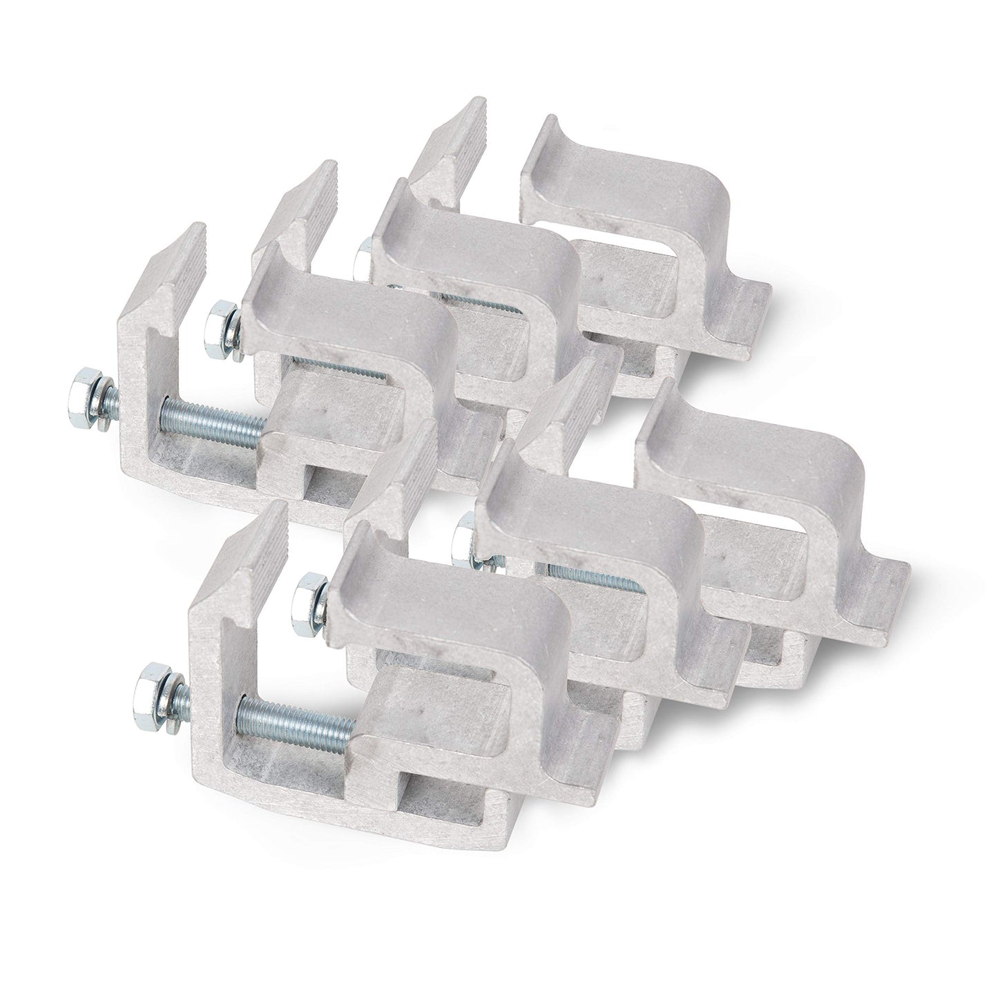 ECOTRIC Truck Clamps Mounting Caps Camper Shell Compatible with Chevrolet Chevy Ford Dodge Gmc Sierra Dakota Ram 1500 2500 3500 F150 F250 1500 2500 3500 Heavy Duty Aluminum 2 Packages
