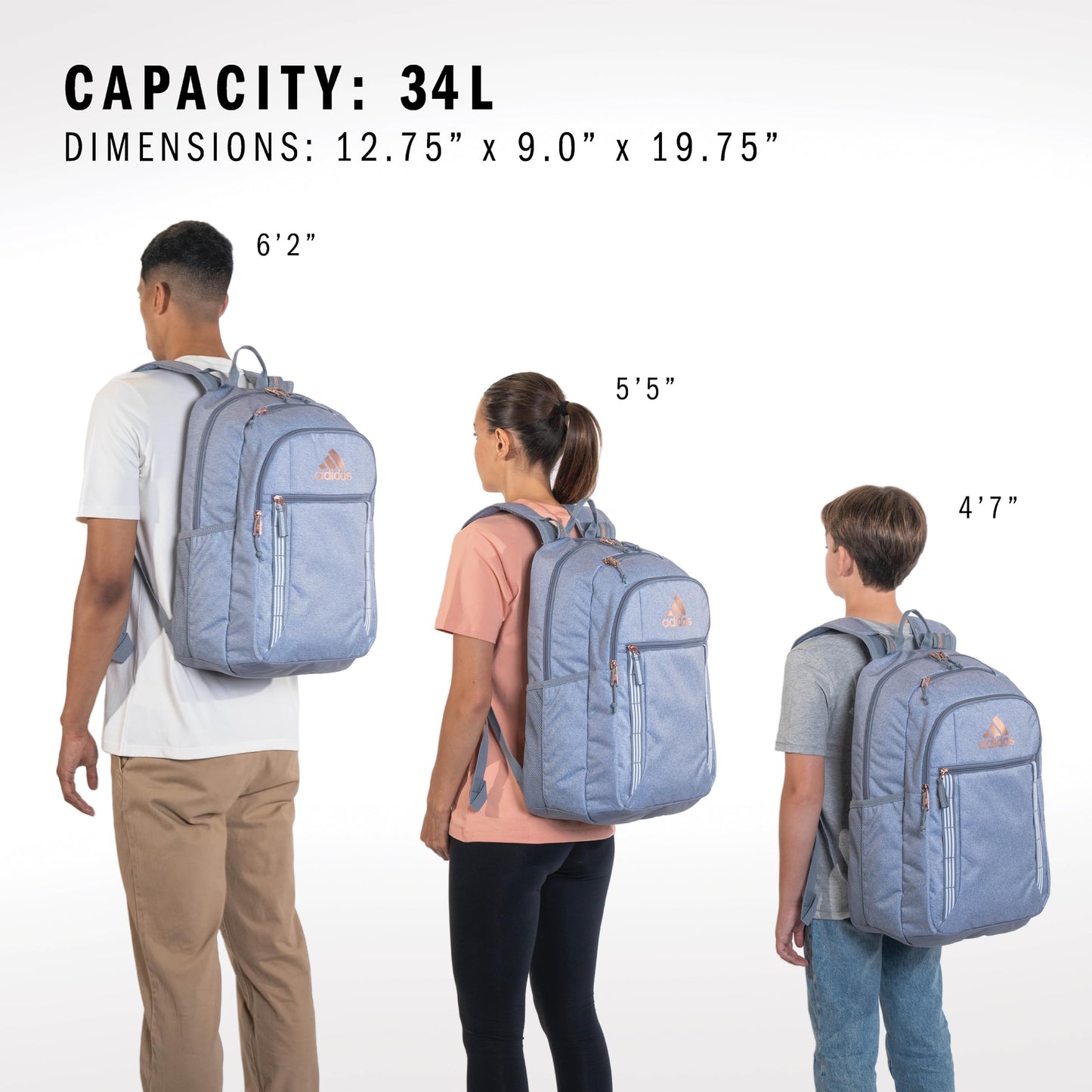 adidas Unisex-Adult Excel 7 Backpack, Black, One Size Fits All