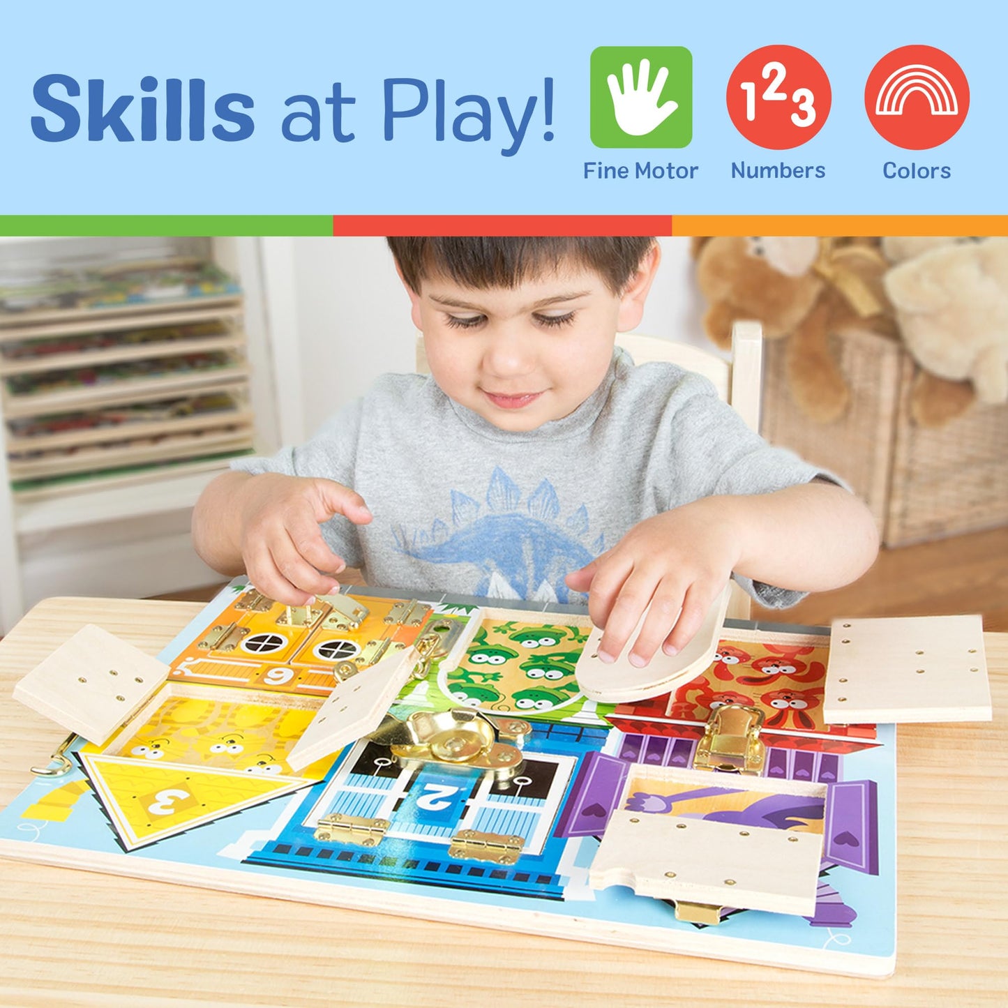 Melissa & Doug Latches Wooden Activity Board