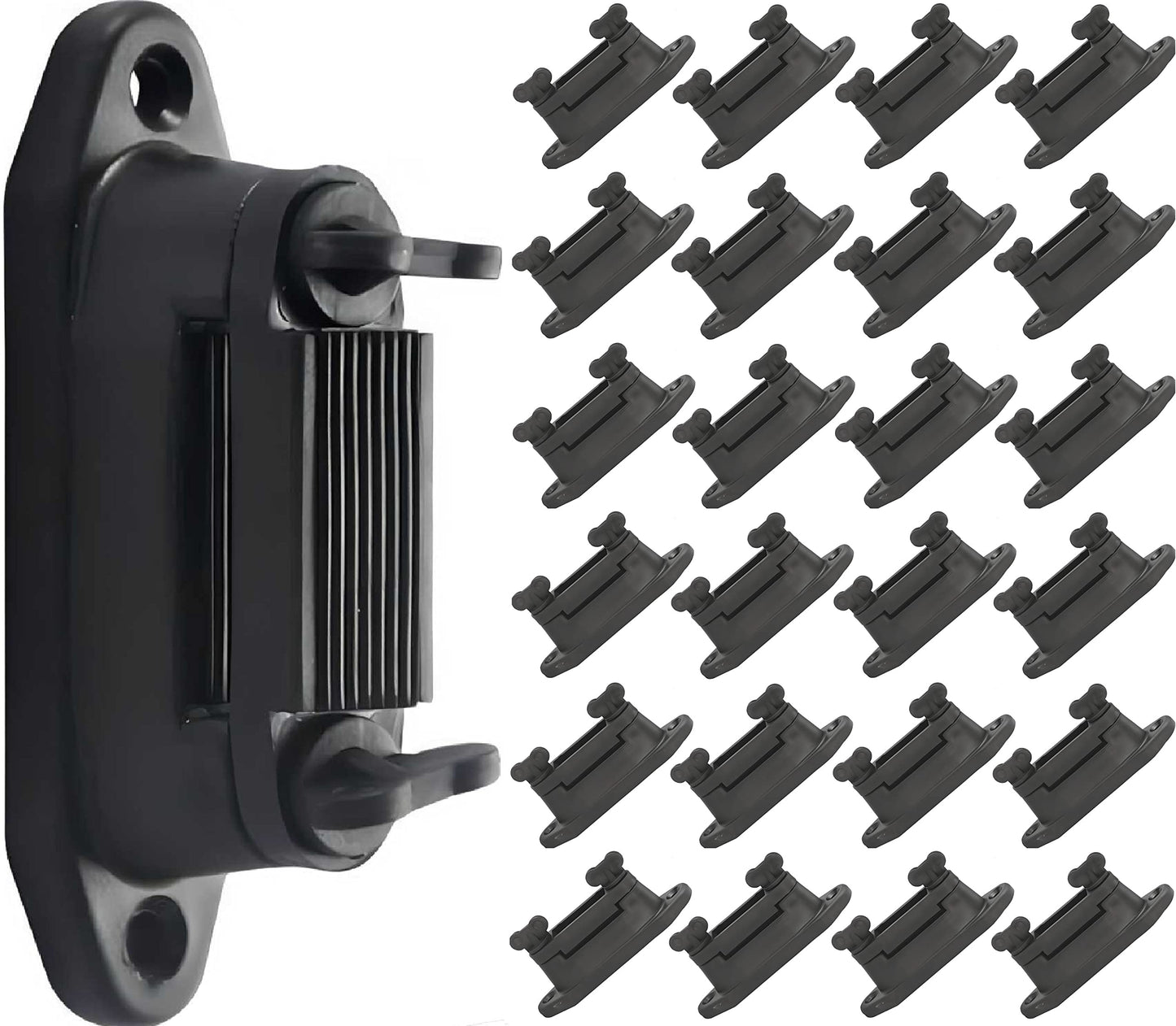 RiteFence Electric Fence Tape Clamp/Corner/Stretch/Tensioner Insulator Screwlock Polytape Nail & Screw on Wood Post PK25