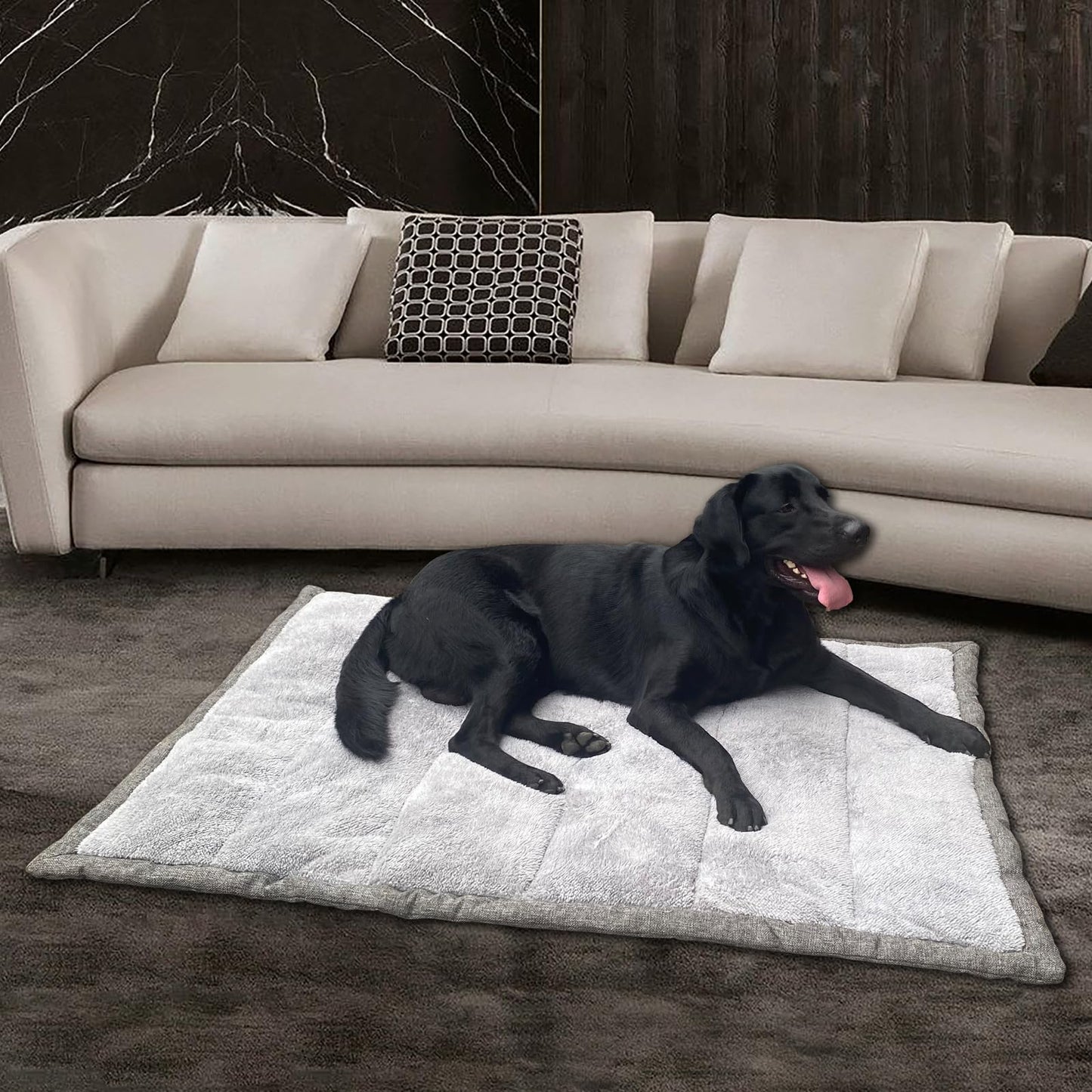 Rollup Outdoor Dog Bed,Camping Travel Dog Bed Mats for Medium Large Dogs, Portable, Foldable, Machine Washable Pet Accessories for Maximum Convenience 36”*23” Grey