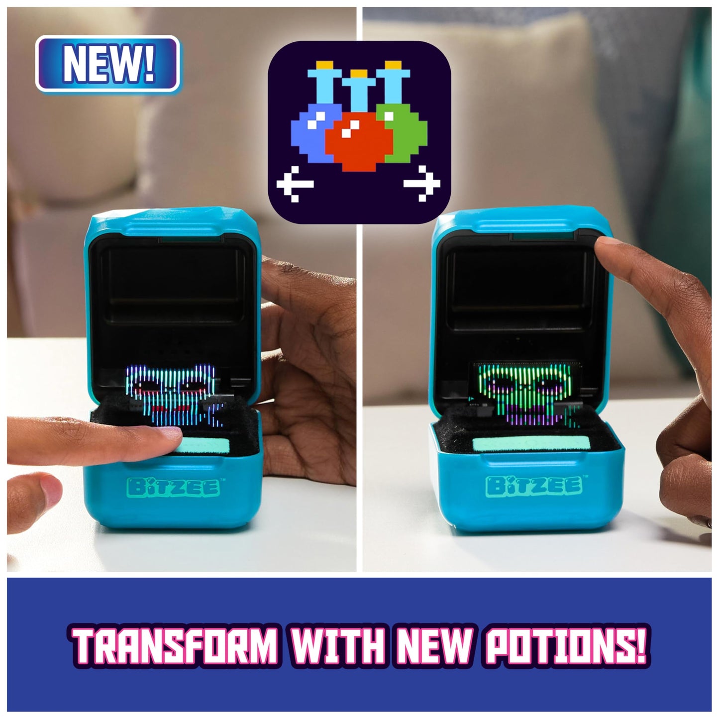 Bitzee, Magicals with 20 Interactive Characters Inside, Great for Easter Gifts, Digital Pet Reacts to Touch