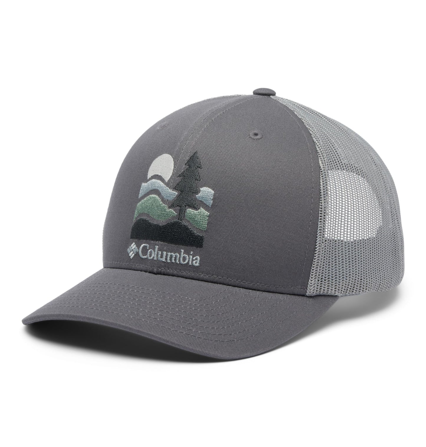 Columbia Unisex Mesh Snap Back, City Grey/Get Hiked, One Size