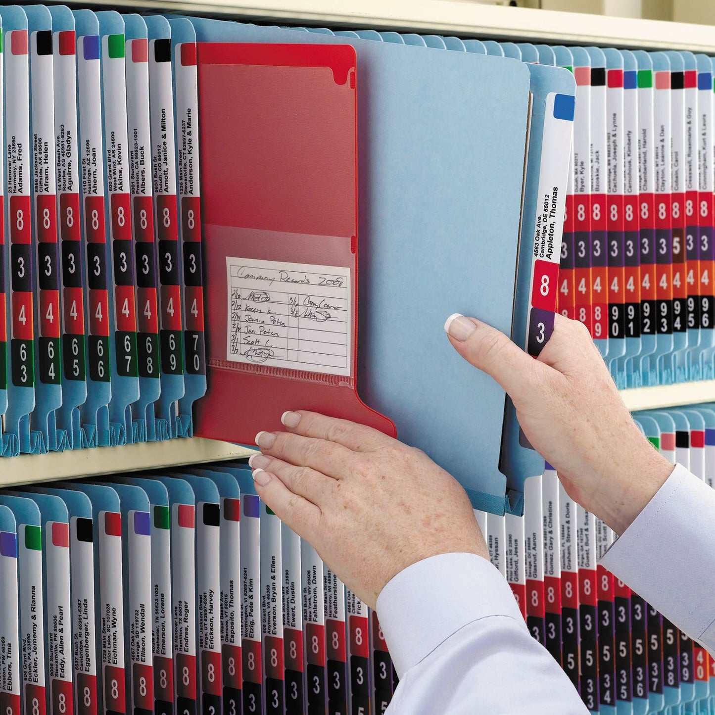 Smead End Tab Vinyl Out Guide, Letter, Red, 25 Per Box (61950)
