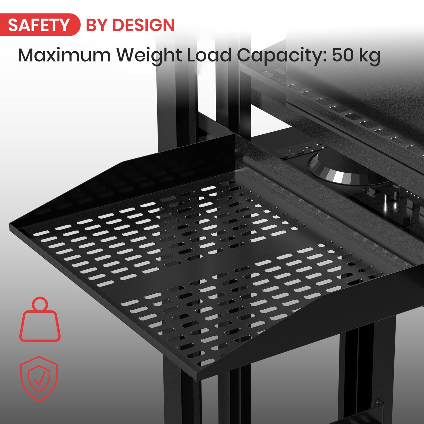 Pyle 1U+2U Server Rack Shelves - 19-Inch Universal Device Mount Tray, Good Air Circulation, Cantilever Mount, Wall Mount Rack, Network & Audio/ Studio Equipment - Weight Capacity 110lb/49kg