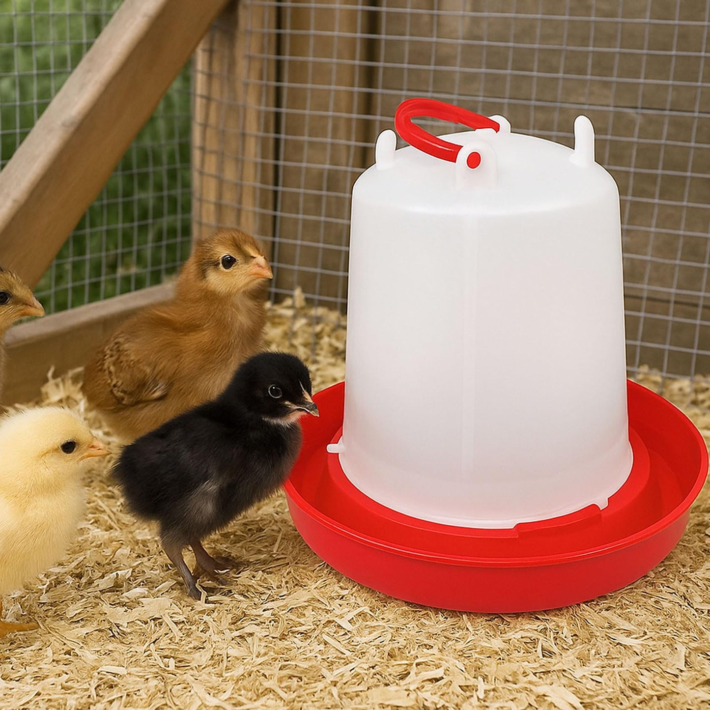 2 Pack 4L Chicken Waterer Feeder – Large Capacity Poultry Drinker Set for Chicks, Ducks, Turkeys | Plastic Water Dispenser Container for Coop