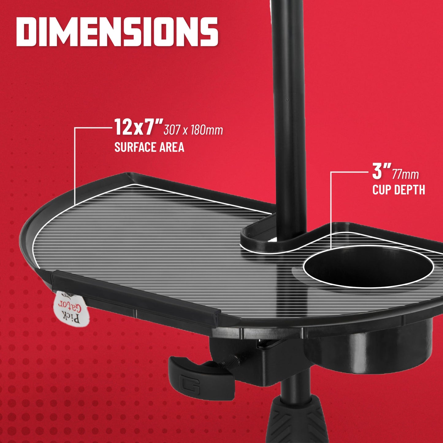 Gator Frameworks GFW-MIC-ACCTRAY Microphone Stand Tray, black