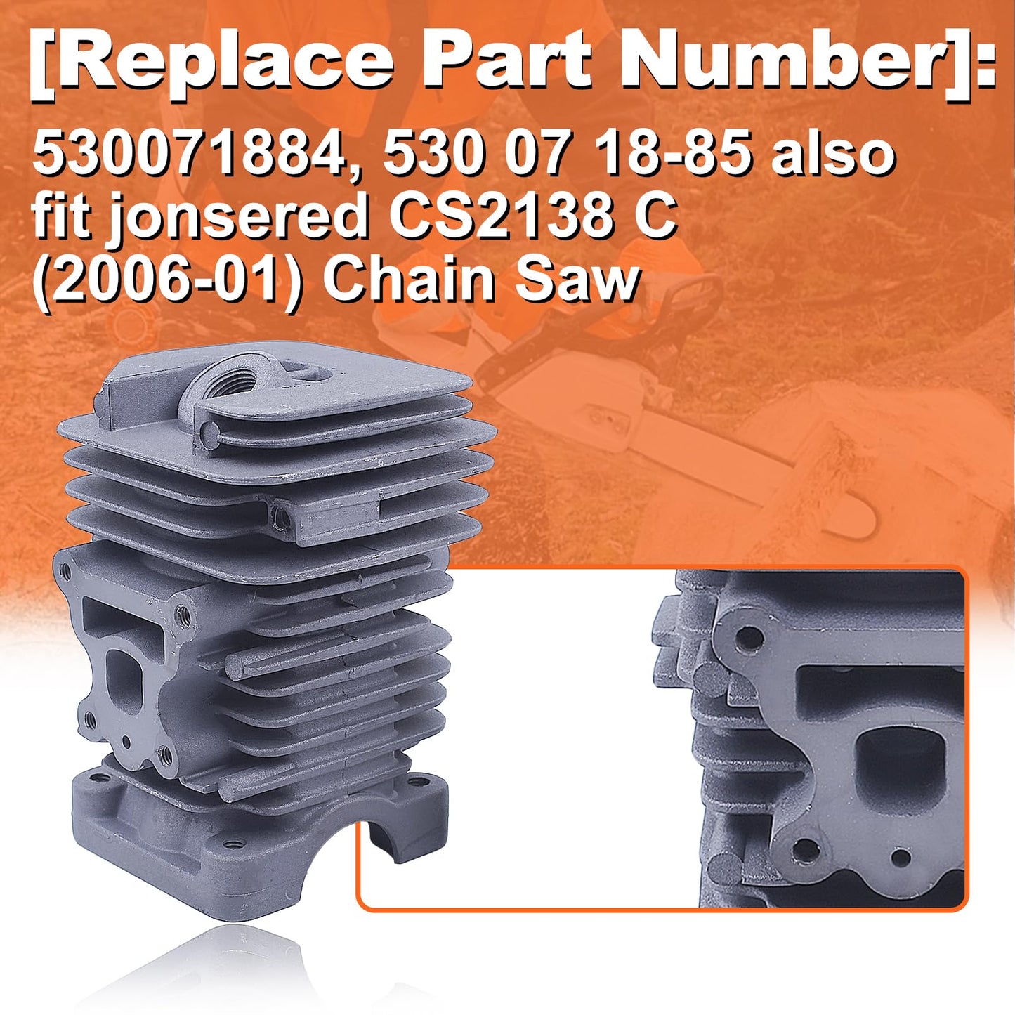 Mtanlo Cylinder Piston Top End Rebuild Kit For Poulan Pro PP4218AVX PP4218 PPB3416 PPB4018 P4018 P4018WM P4018WT PP4218AVL PP3516AVX PPB4218 PP3416 PPB4218 Chainsaw