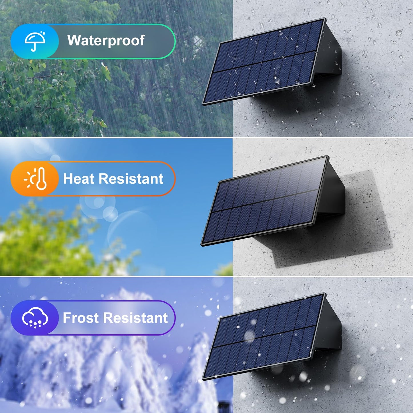 4 Pack Solar Powered Wall Lights for Outside Up and Down Fence Mount LED Outdoor Decorative Waterproof Lamps for Porch, Deck, Patio, Yard, Garden, 4 Lenses Designed for Accent Lighting (Warm White)