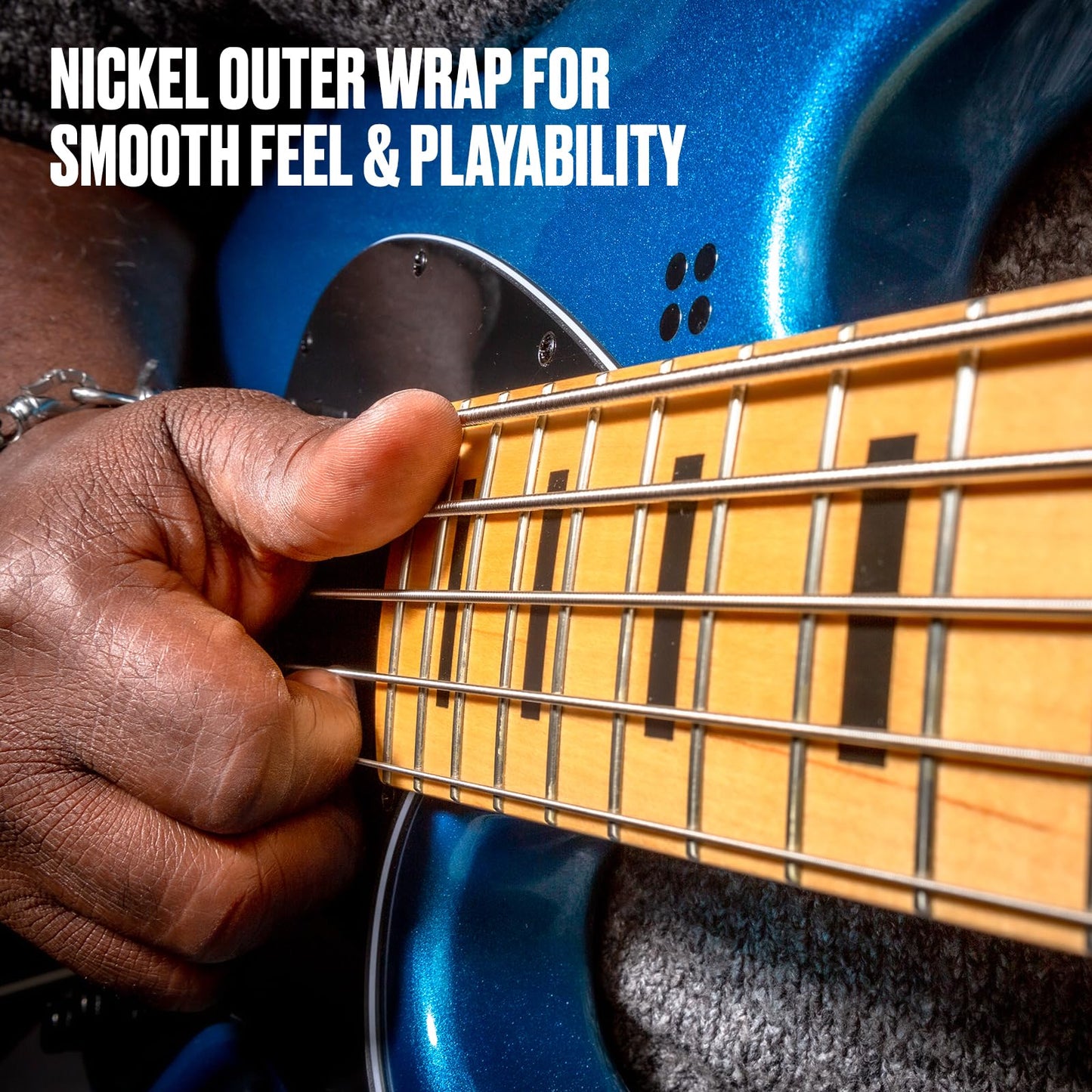 Dunlop Dual Dynamic Layered Twin Alloy Hybrid Wound Bass Strings, 45-105, 4 String (DBHYN45105)
