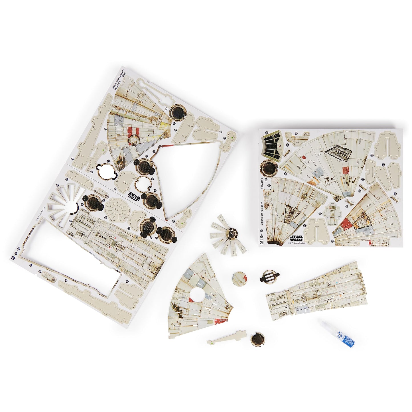 4D Build, Star Wars Millennium Falcon 3D Model Kit 223 Pcs | Star Wars Toys Desk Decor | Building Toys | Paper Model Kits for Adults & Teens 12+