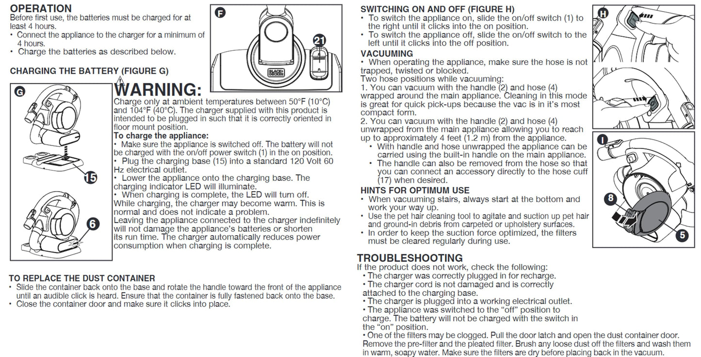 BLACK+DECKER 20V MAX* Flex Cordless Stick Vacuum with Floor Head and Pet Hair Brush (BDH2020FLFH)