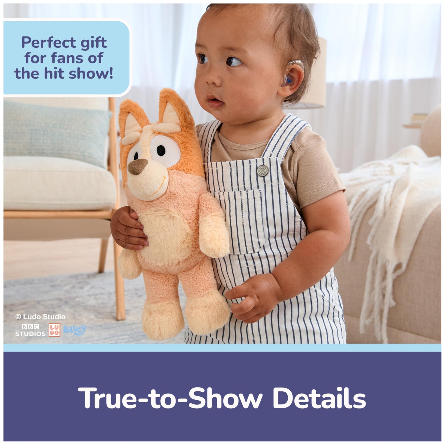 GUND Bingo Sustainably Soft Plush, Made with Recycled Materials, Stuffed Animals for Kids & Toddlers, Orange, 13”