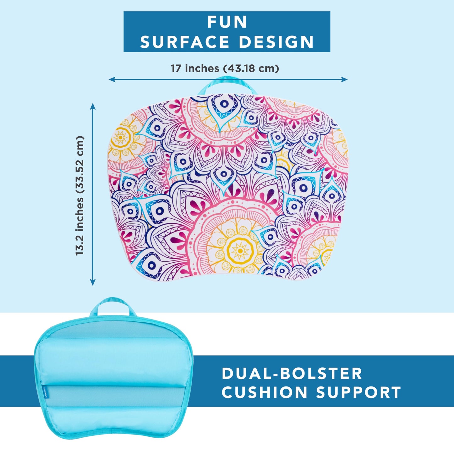 LAPGEAR MyStyle Portable Lap Desk with Cushion - Mandala - Fits up to 15.6 Inch Laptops - Style No. 45327