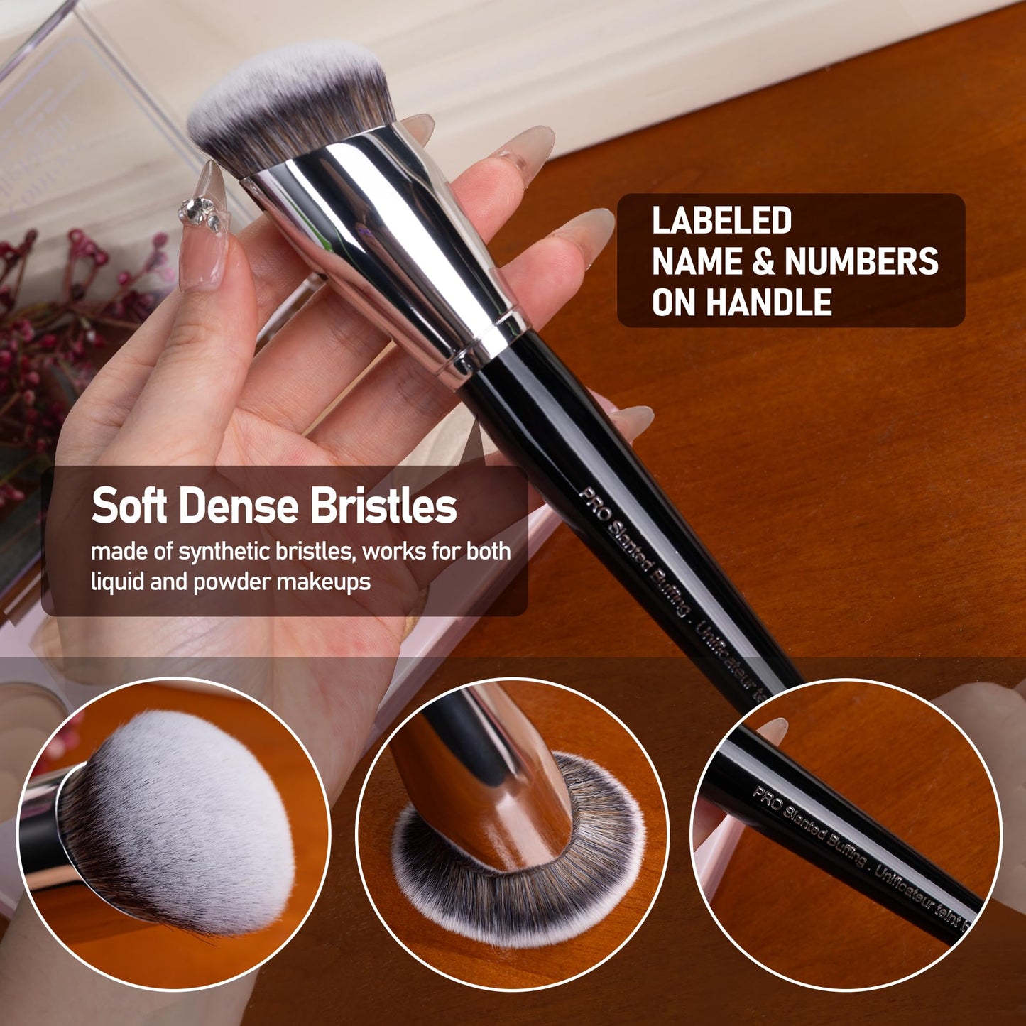 Bueart Design Professional Makeup Brush Set, 36 Pieces, Synthetic Fiber Brushes with Travel Case, Face and Eye Makeup Kit