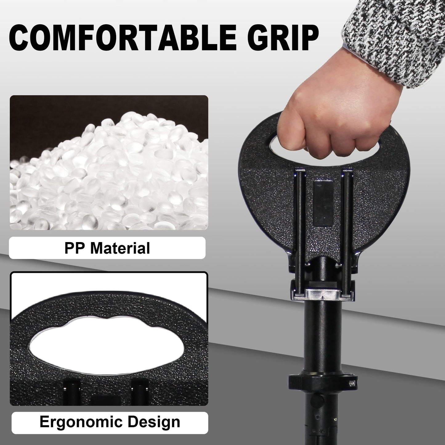 ALEVMOOM Upgraded Walking Cane with Seat, Capacity 550lbs Foldable Cane Chair for Adults, Portable Seats for Seniors, Easy Carry Stick for Hiking Traveling Camping (Black)