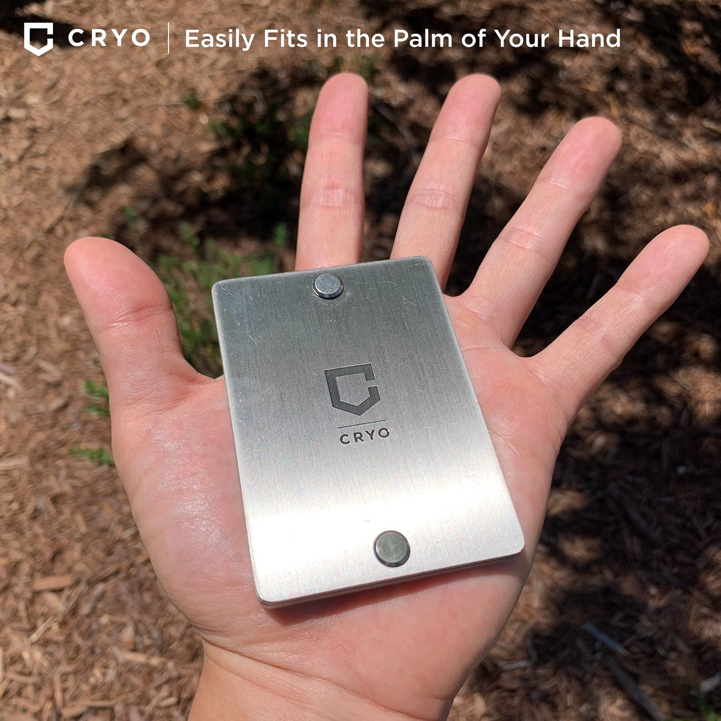 CRYO Crypto Seed Phrase Storage - Bitcoin Stainless Steel Wallet - Crypto Recovery Seed Phrase Backup - Cold Storage Cryptocurrency Backup - Store 12 to 48 Words (CARD)