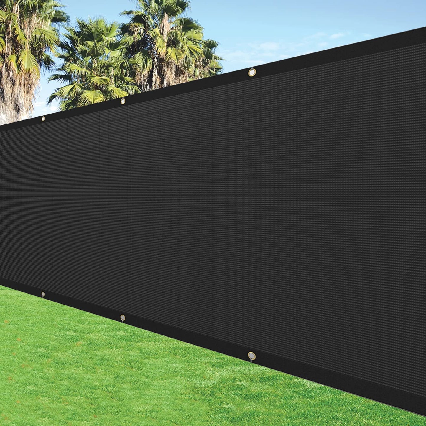 JAOTREL Privacy Fence Screen for Outdoor Decorative Fences - 4' x 50' HDPE Fabric with Durable Brass Grommets - Perfect for Privacy Barrier, Wind Blocking. Enjoy Noise-Free Privacy! (4 FT x 50 FT)