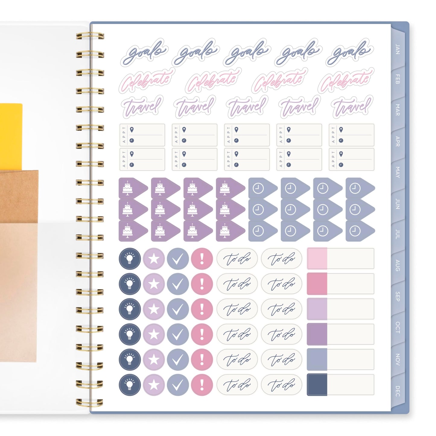 Cambridge 2026 Planner by Leah Bisch, Weekly & Monthly, 8.5" x 11", Large, Stripe (LB42-905-26)