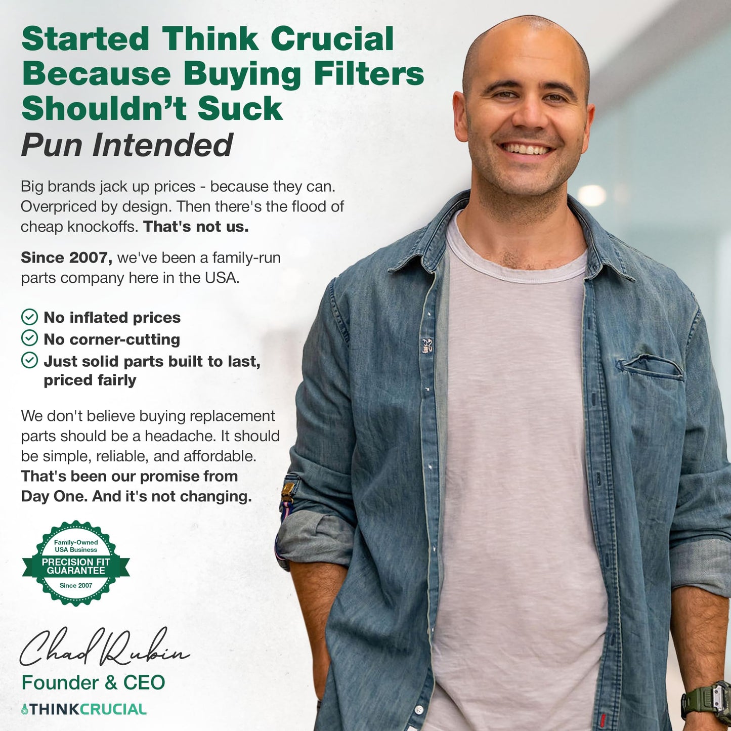 Air Purifier Filter Replacement – Compatible with Air Doctor AD3000 / AD3500 – Includes Efficient Air Filter Replacement for Home and Office - Third party-product (1 Filter and 2 Carbon Pre Filters)