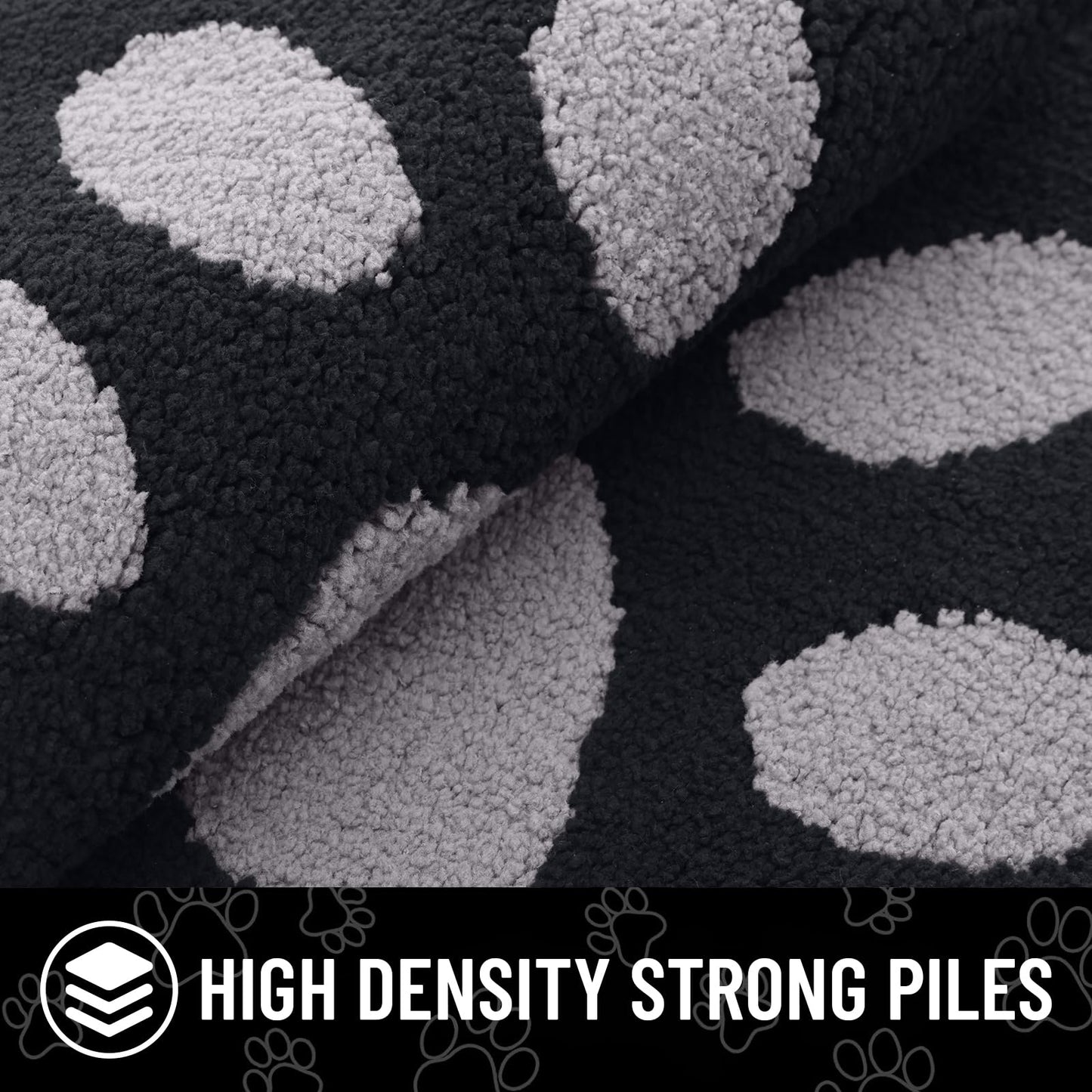 Arotive Indoor Door Mat, 24" x 59" Absorbent Dirt Resist Washable Front Back Door Mat, Non-Slip Low-Profile Dog Paws Entrance Doormat, Durable Inside Floor Mats for Entryway, Black