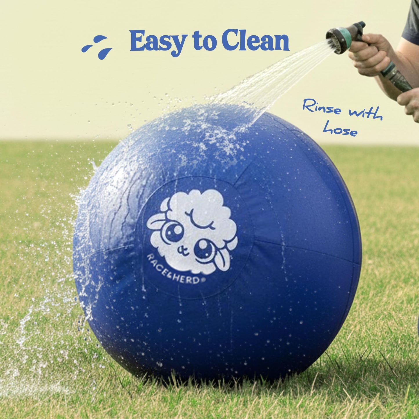 Race&Herd Herding Ball for Dogs (25" M Set) for Australian Shepherd, Cattle Dogs, Collie & Herding Dog, Dual Layered Dog Ball, Horse Ball - Free IACP Training Book