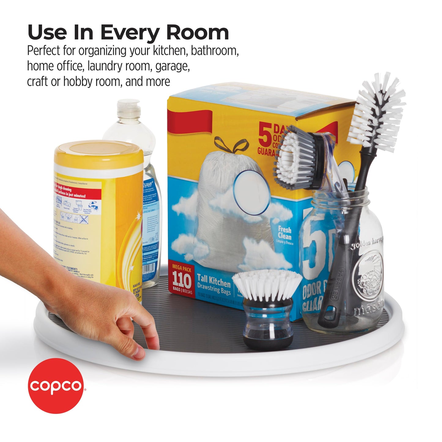 Copco 2555-0186 Non-Skid Cabinet Turntable, 18-Inch