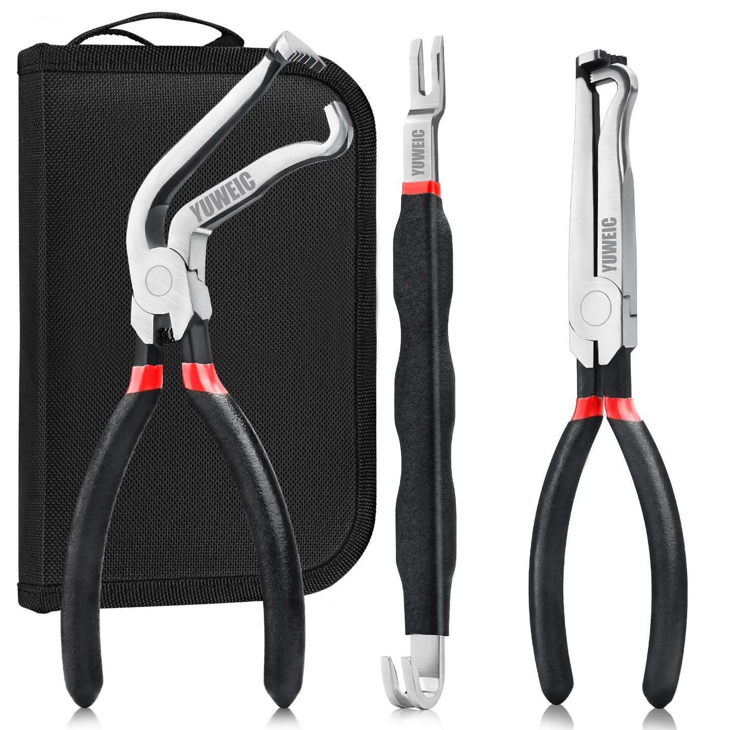 Electrical Disconnect Pliers Set, Automotive Electrical Disconnect Pliers and Terminal Pin Removal Tool Kit 4PC, Professional Automotive Tools for Most Cars, Trucks and SUVs