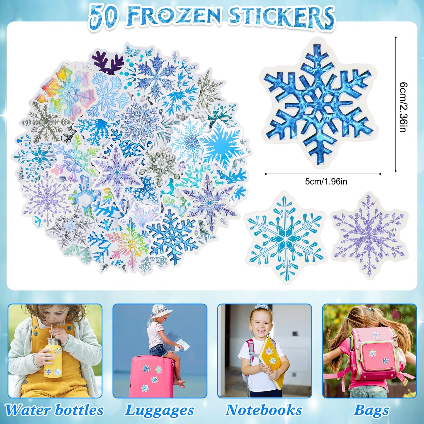 Frozen Party Favors, Princess Frozen Birthday Party Supplies Goodie Bag Stuffers for Girl Kids Party Favors Pinata Prizes