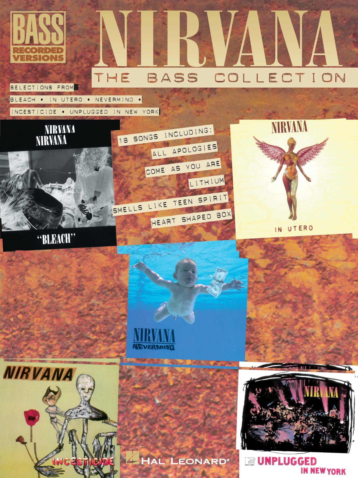 Nirvana - The Bass Guitar Collection | Hal Leonard Sheet Music Songbook with Note-for-Note Bass Transcriptions and Tablature | 18 Classic Grunge and Rock Songs for Bass Players