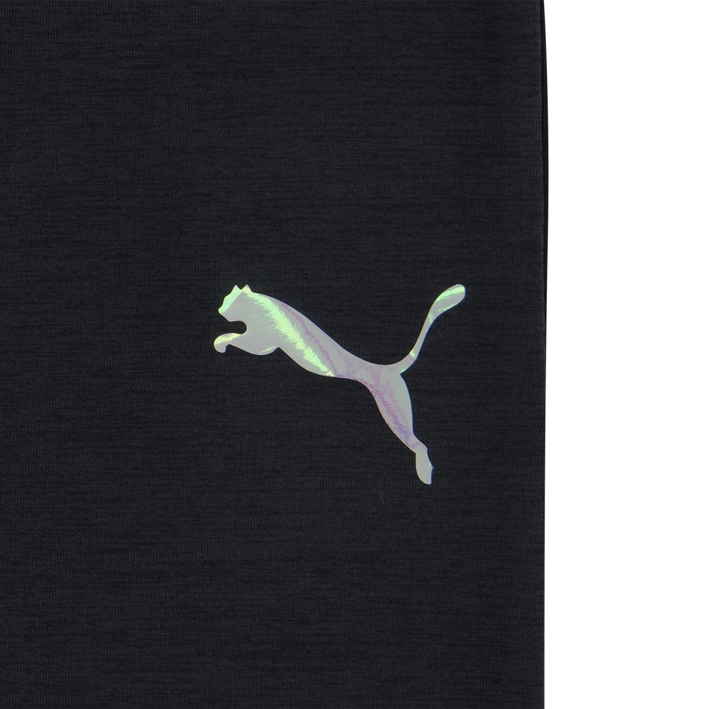 PUMA Girls' Core Logo Legging, Elastic Waistband, Soft & Comfortable, Black Heather, Medium