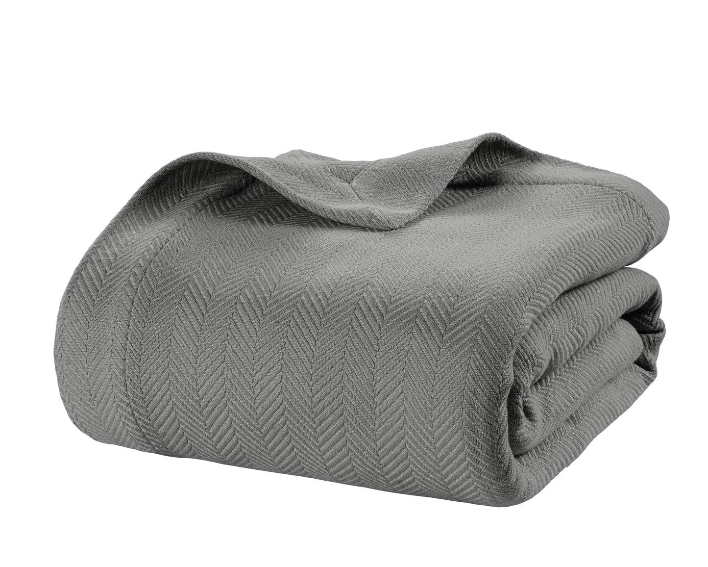 Lane Linen Bed Blankets Queen Size – 100% Cotton Blanket for Couch & Bed, Classic Woven Texture, Soft & Breathable Summer Blanket, Lightweight & Cozy Throw, 90"x90" – Navy