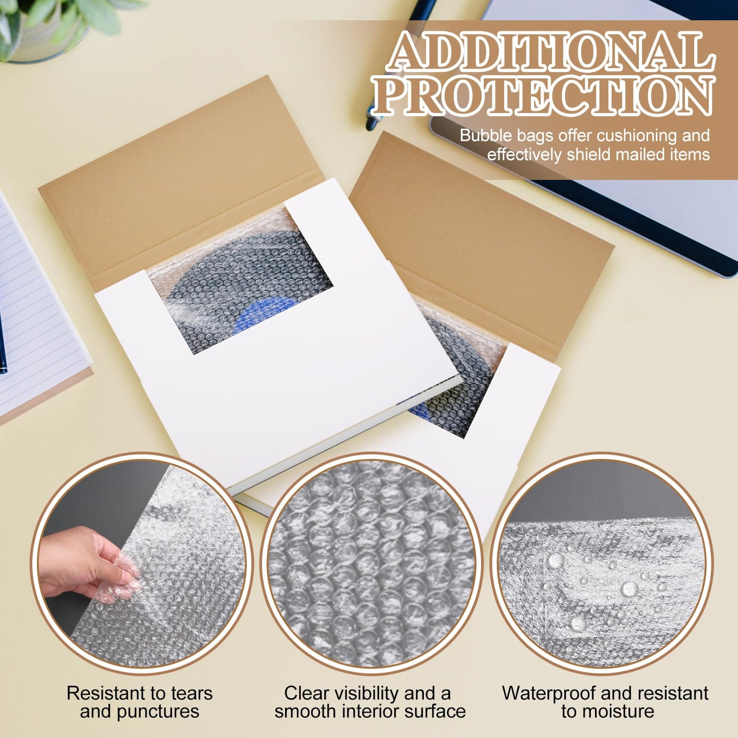 SENONAPO Set of 18 Corrugated Cardboard Boxes for Vinyl Album, 12.9 X 1" (32.4 32.4 2.5 cm), White Box, Multiple Depths Packaging, Shipping, Moving, Storage & Supplies