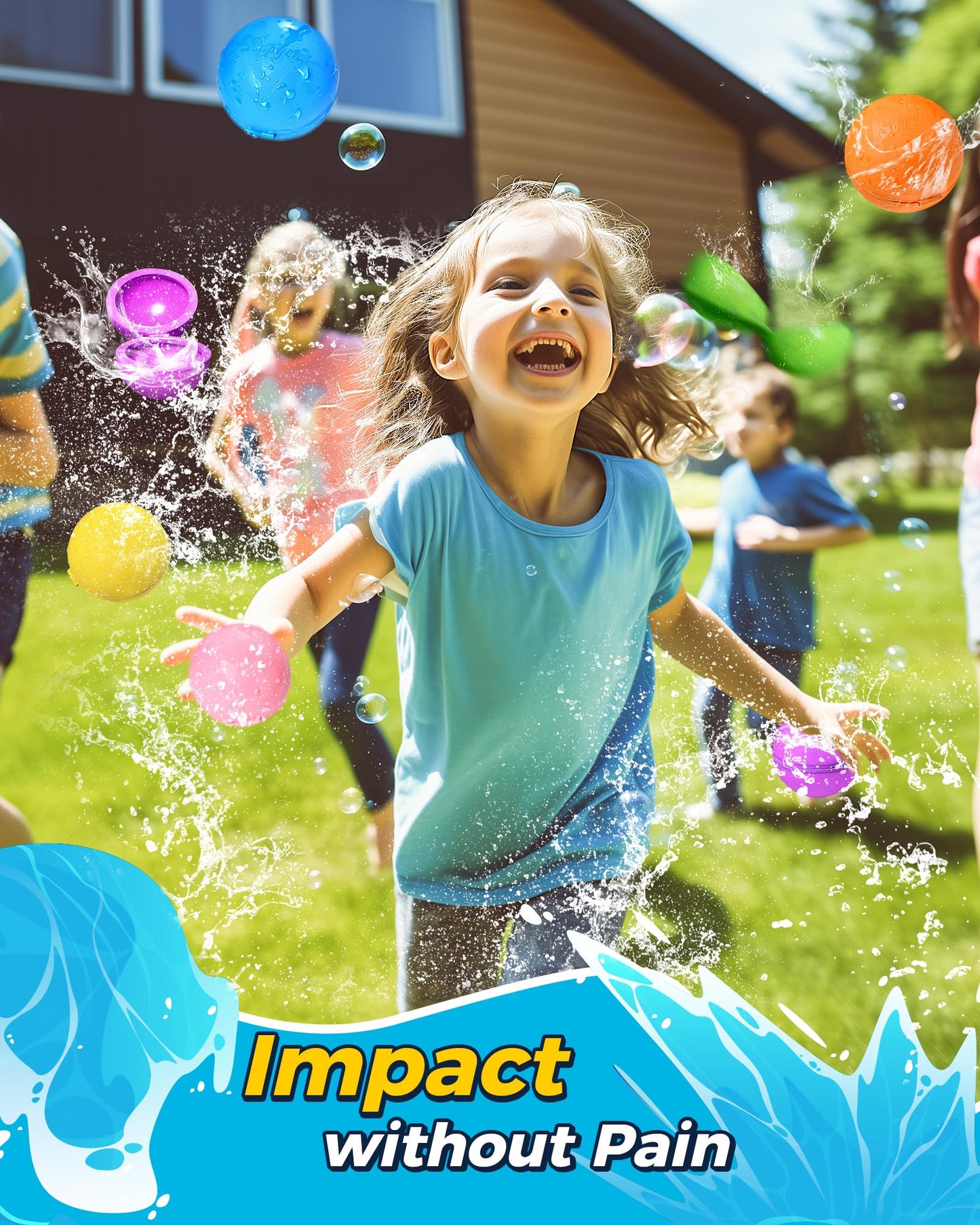 Reusable Water Bomb Balloons, Silicone Water Splash Ball with Mesh Bag, Quick Self-Sealing Water Bomb for Kids Adults Outdoor Activities Water Games Toy Outside Summer Fun Party Supplies (18 pack)