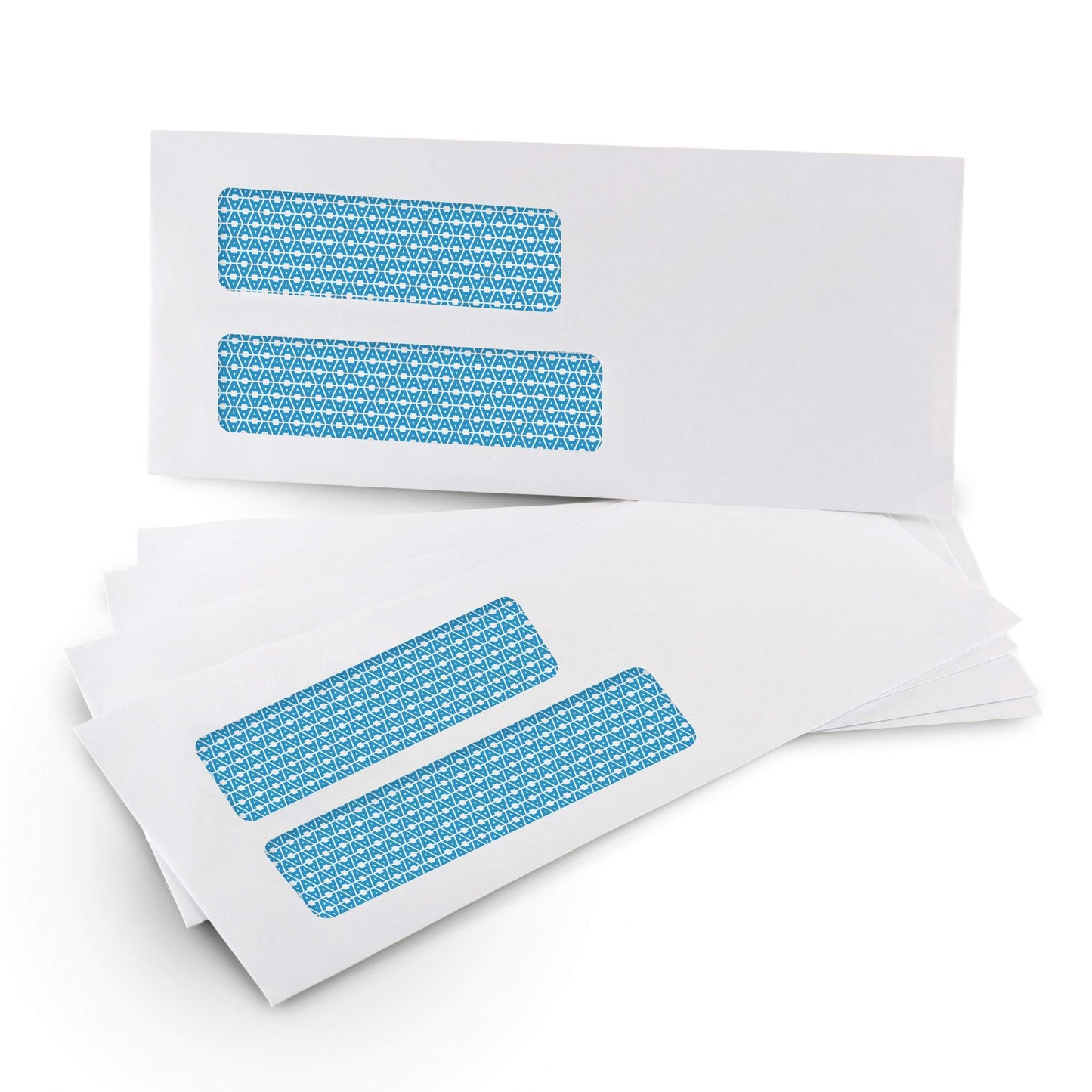 Aimoh 500 Count #10 Double Window Self Seal Security Envelopes - for Invoices, Statements & Business Mailings, Security Tinted - EnveGuard, Size 4-1/8 x 9-1/2 -White -24 LB(30001)