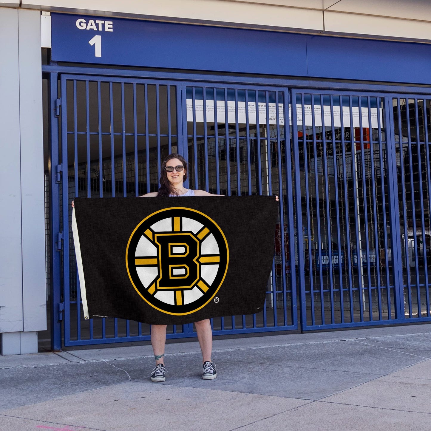 Rico Industries RPHKYBOSBA NHL Boston Bruins 3-Foot by 5-Foot Single Sided Banner Flag with Grommets