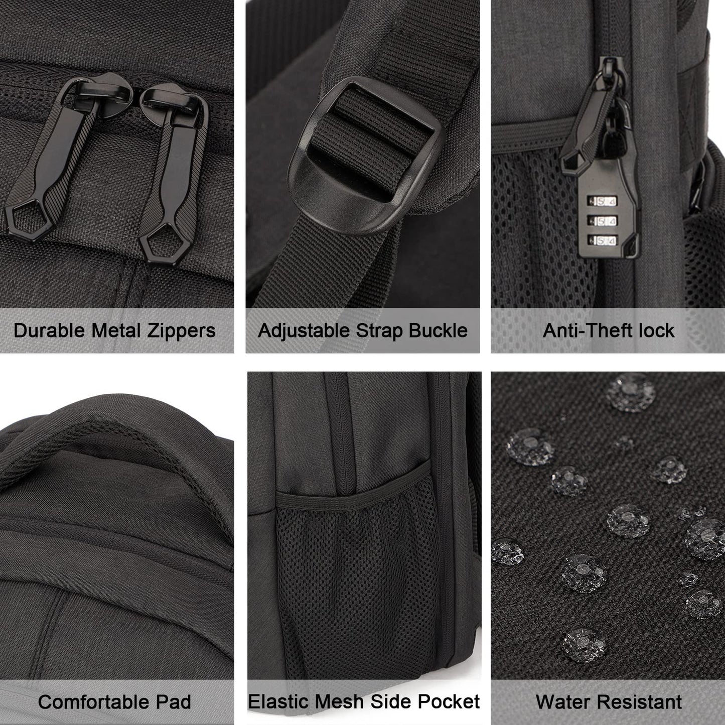 Laptop Backpack for Men,Water Resistant Travel Laptop Backpack with USB Charging Port,Anti Theft College School Backpack