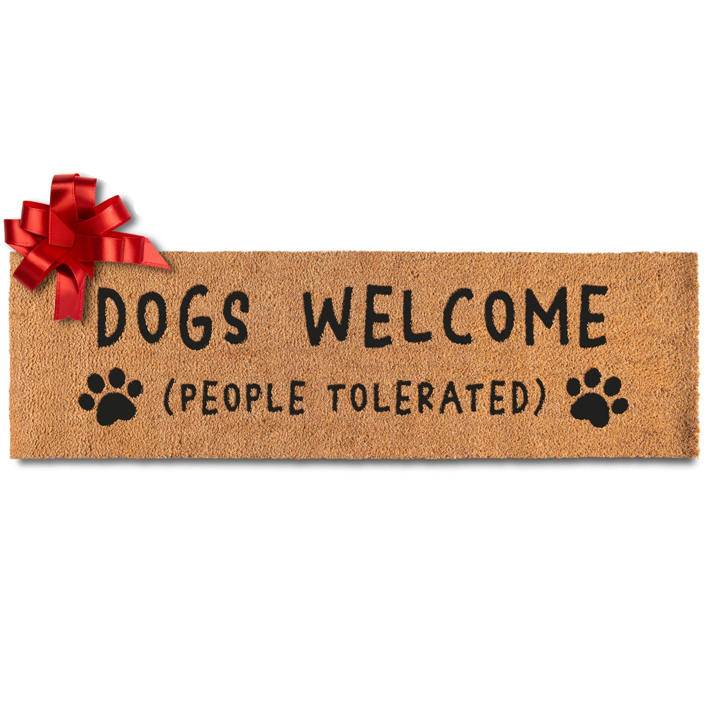 Dogs Welcome People Tolerated Large Door Mat 50x15 Inch, Outdoor Spaces, Dog Welcome Mat, Dogs Entrance Mat, Doggy Welcome Coir Mat, Welcome Mat Dog