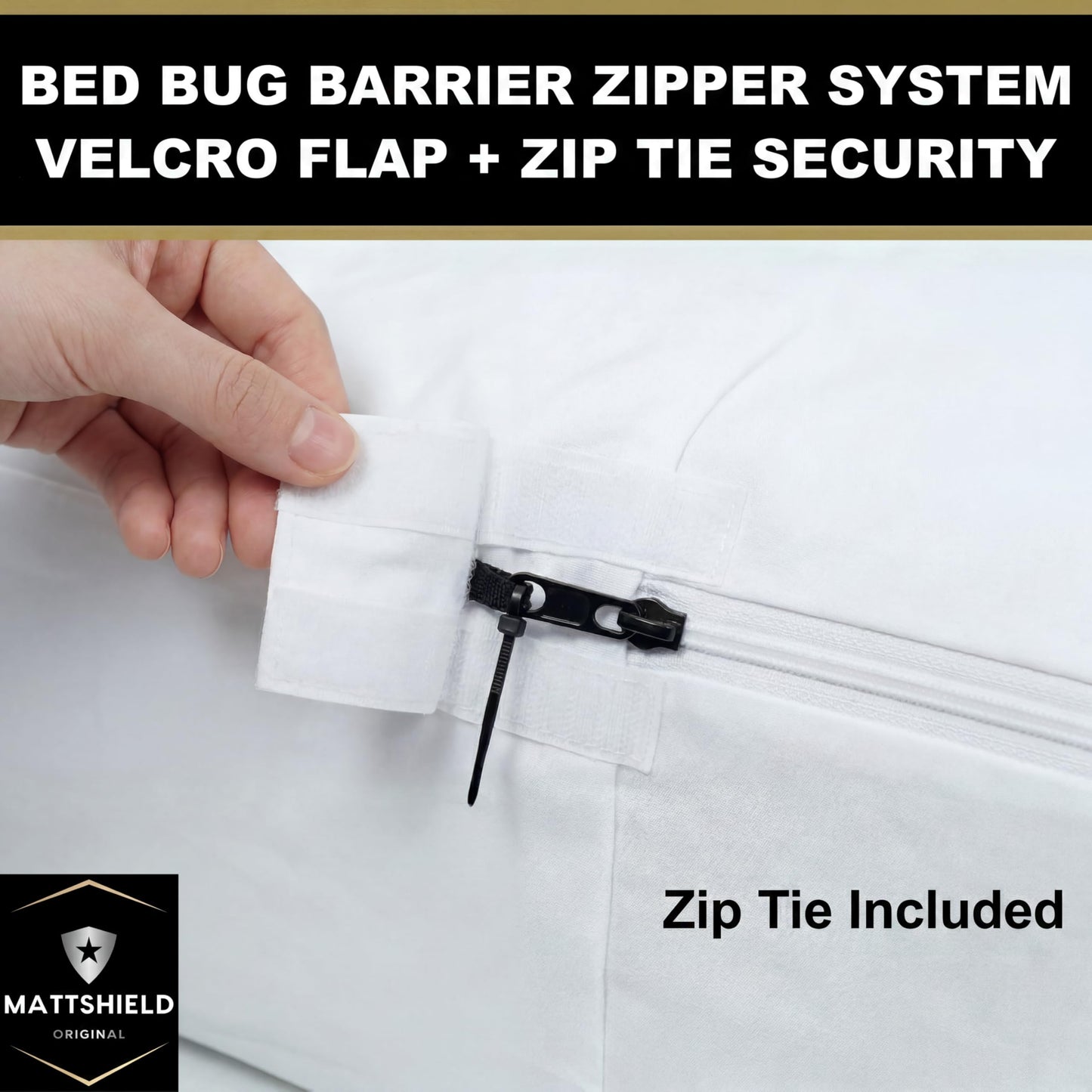 MATTSHIELD Ultimate 3-Piece Kit - Bed Bug-Proof Mattress Protector King Size - 100% Cotton Terry Surface + 2 Pillow Protectors - Zippered 6-Sided Waterproof Encasement