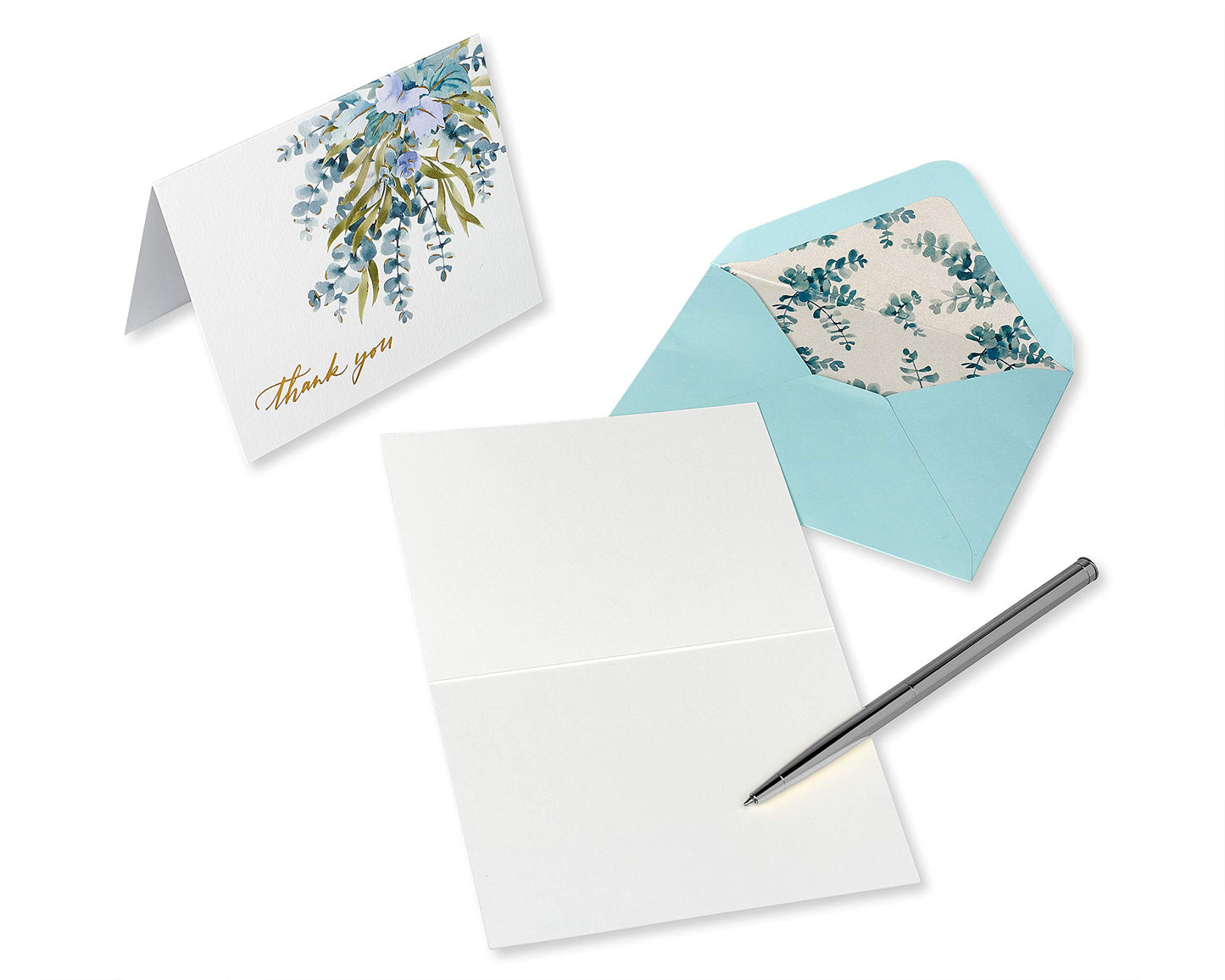 Papyrus Sympathy Thank You Cards with Envelopes, Eucalyptus Leaves (20-Count)