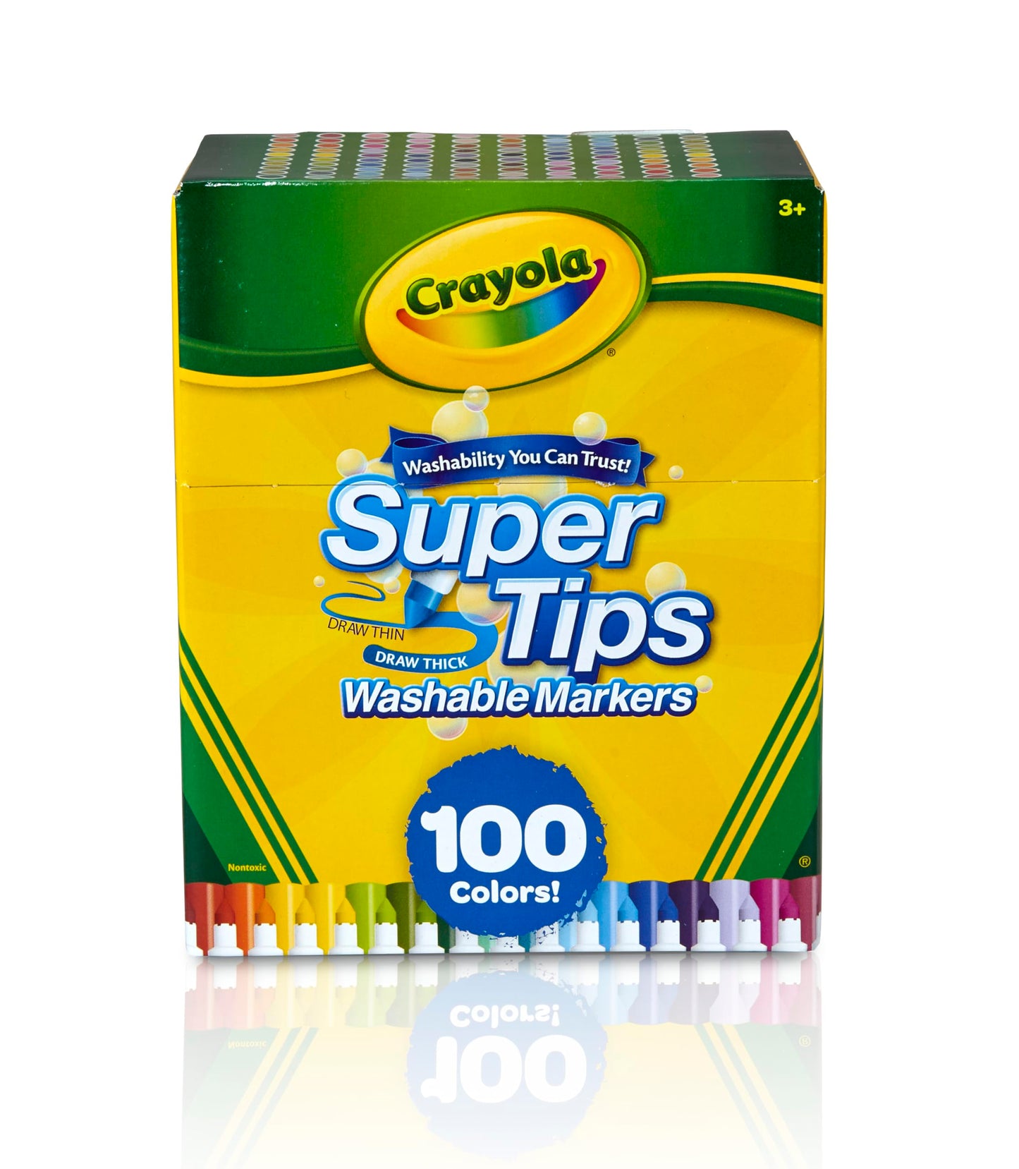 Crayola Super Tips Washable Markers, 100 Count, Bulk, Great for Kids