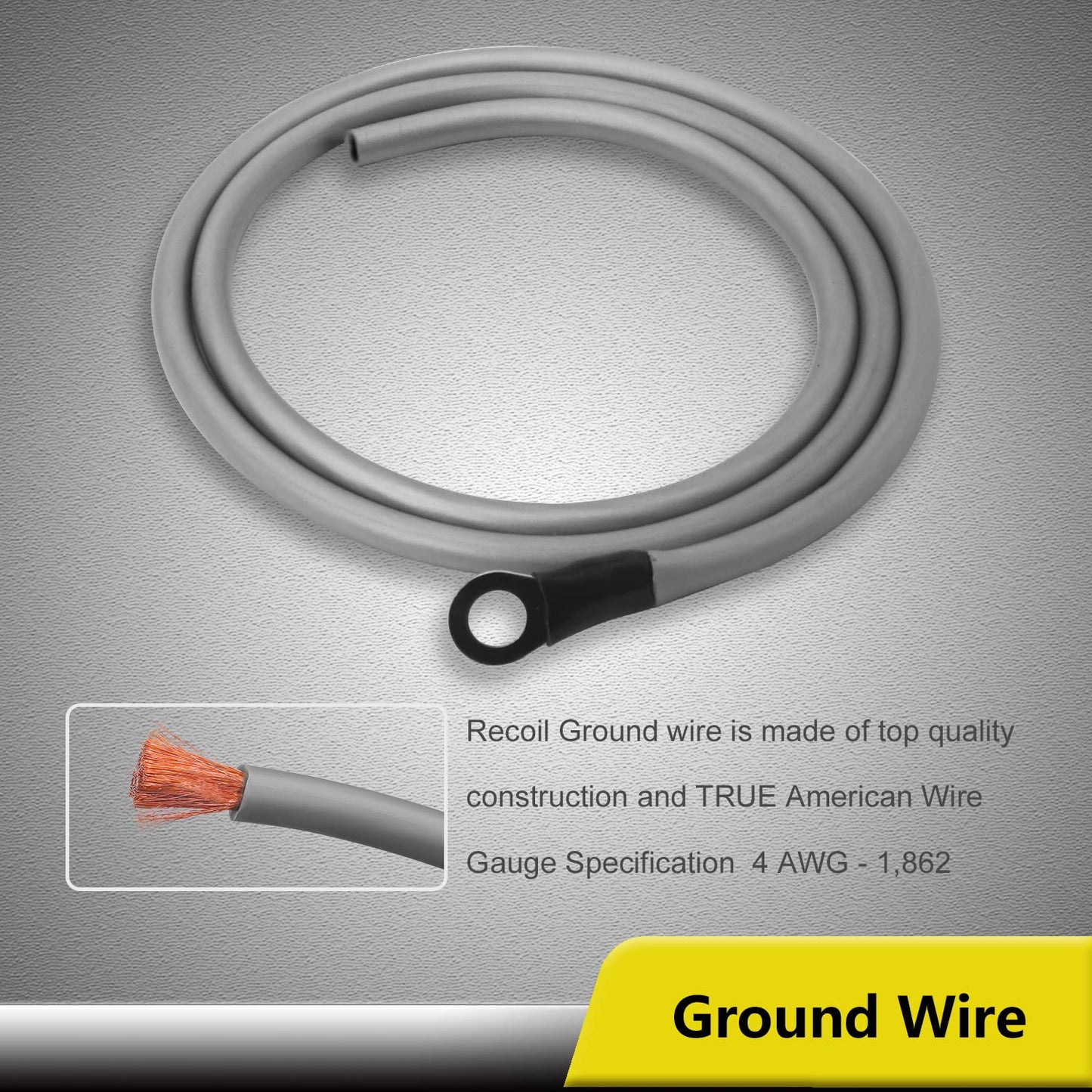 RECOIL RCK-4 Complete Amplifier Wiring Kit 25mm² (4 AWG) CCA with RCA OFC for Cars