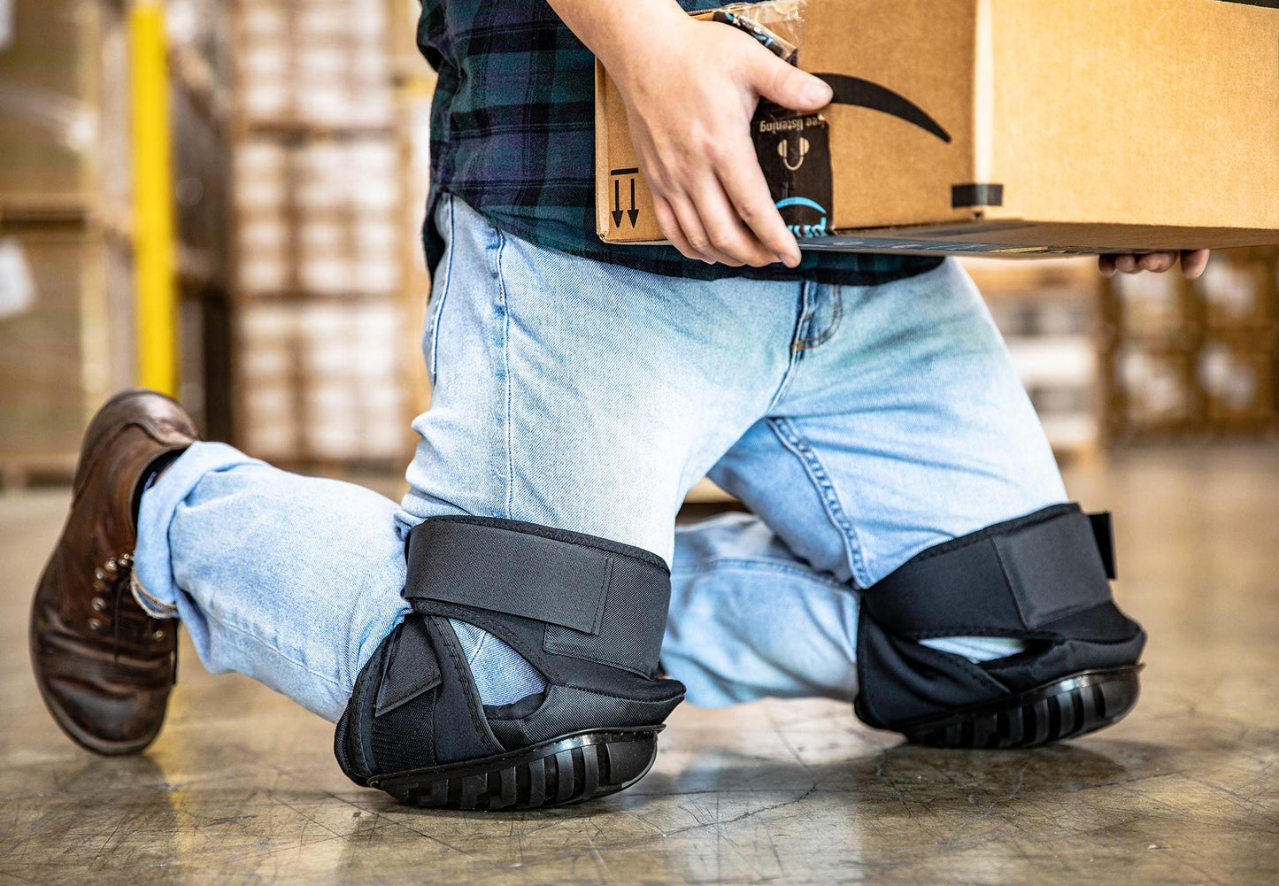 Professional Knee Pads for Work - Heavy Duty Foam Padding Kneepads for Construction, Gardening, Flooring with Comfortable Gel Cushion to Save Your Knees (Thigh High)